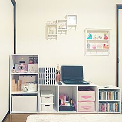 棚/白い家具/白い部屋/CHANEL/ピンク×白...などのインテリア実例 - 2017-03-21 00:51:57