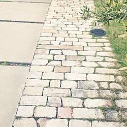 レンガ アプローチ アンティークレンガ 玄関 入り口のインテリア実例 21 04 11 09 32 Roomclip ルームクリップ