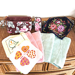 先日のタオル工場の感謝祭。勝利品。/3月18日お彼岸入り♡/「RCカントリー倶楽部☆」/昭和レトロのお家/スウェーデンアイビーの輪...などのインテリア実例 - 2019-03-18 13:31:34