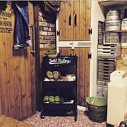 部屋全体/スチール製引き出し/家具DIY/山善さんのバスケットトローリー/山善収納部...などのインテリア実例 - 2017-05-18 23:17:17