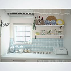 キッチン/海外インテリアに憧れる/海外のカラーセンスに憧れる/格子窓DIY/mtCASA...などのインテリア実例 - 2017-04-15 16:13:37