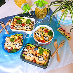 手作り/みんな大好きミニオン/キャラ弁/ミニオンズ/お弁当...などのインテリア実例 - 2019-06-03 20:27:08