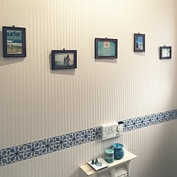 バス/トイレ/ダイソー/100均/サーフテイストが好き♡/カリフォルニアスタイル...などのインテリア実例 - 2015-04-03 15:39:32