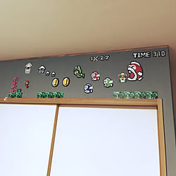 アイロンビーズ パーラービーズ レトロゲーム 壁 天井のインテリア実例 19 07 27 10 39 23 Roomclip ルームクリップ