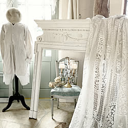 玄関/入り口/shabbychic/シャビーシック/マントルピース/アンティーク家具...などのインテリア実例 - 2018-07-31 12:12:43