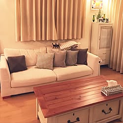 クッションカバー ルルドマッサージクッション リビング ハンドメイド デニムリメイク などのインテリア実例 17 07 13 18 05 56 Roomclip ルームクリップ