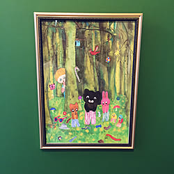 緑の壁紙のインテリア実例 Roomclip ルームクリップ