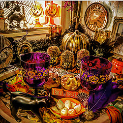 ハロウィン2019/ゴールドカボチャ/黒猫ちゃま/ハロウィン/FAKEGREEN...などのインテリア実例 - 2019-10-26 08:37:33