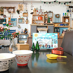 カフェ風インテリア/ダイニングテーブル/古道具のある暮らし/100均/ナチュラルキッチン...などのインテリア実例 - 2020-12-18 07:34:52