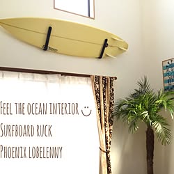 サーフボードラック 100均 リビング Surf ディアウォール などのインテリア実例 16 05 22 17 36 08 Roomclip ルームクリップ