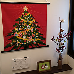 バス/トイレ/風呂敷タペストリー/クリスマス/コットンフラワー/ポストカード...などのインテリア実例 - 2019-11-26 16:33:20