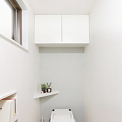 トイレ上部収納/隠す収納/家事室/掃除道具/洗剤...などのインテリア実例 - 2019-05-15 11:57:50