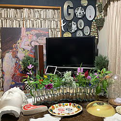 コジエル本棚/壁紙屋本舗/tsetse/花のある暮らし/NO GREEN NO LIFE...などのインテリア実例 - 2019-08-27 07:32:48