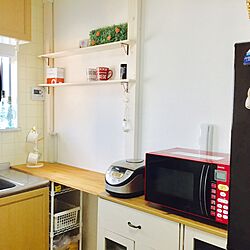 キッチン/カウンター/キッキン棚/DIY/ディアウォール...などのインテリア実例 - 2017-07-20 11:51:45