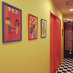 アメキャラ カラフルな壁のインテリア実例 Roomclip ルームクリップ