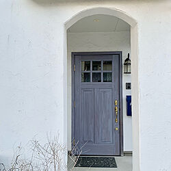 漆喰壁/木製玄関ドア/玄関ドア/木製ドア/わが家のドア...などのインテリア実例 - 2022-02-01 14:55:57