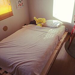 ベッド周り/DIY/賃貸/ベッドDIYのインテリア実例 - 2014-05-08 17:09:56