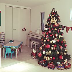 リビング/クリスマスツリー200cm/クリスマス雑貨/コストコ/ピアノがある部屋...などのインテリア実例 - 2016-12-12 12:40:15