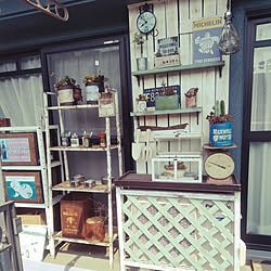 玄関/入り口/ベランダ/室外機カバーDIY/多肉植物/リメ缶作り...などのインテリア実例 - 2019-05-13 23:27:37