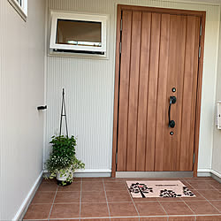 ガラスフィルム 玄関 Lixil玄関ドア 玄関 入り口のインテリア実例 19 12 16 11 59 Roomclip ルームクリップ