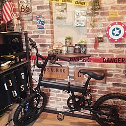 玄関/入り口/自転車/フォローありがとうございます☆/いいね!ありがとうございます♪/アメリカン...などのインテリア実例 - 2016-09-16 17:47:24