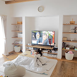 おもちゃ収納/収納のゴールデンゾーン/収納/造作棚/テレビ周り...などのインテリア実例 - 2020-01-03 20:37:51
