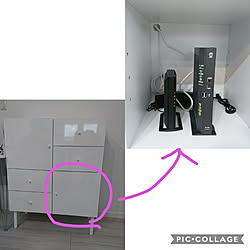 棚/隠してます/ようこそ我が家へ/いいね&フォローありがとうございます☆/モノトーンインテリア...などのインテリア実例 - 2019-02-16 17:11:38