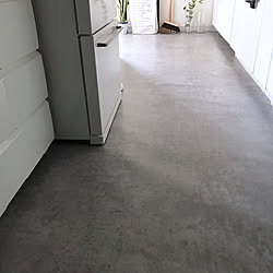 キッチン/無印良品/モノトーン/コンクリート風クッションフロア/賃貸でも諦めない!...などのインテリア実例 - 2018-02-10 18:56:29
