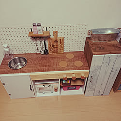 部屋全体/DIY/カラーボックスリメイク/りんご箱/スリコ...などのインテリア実例 - 2018-09-21 21:28:27