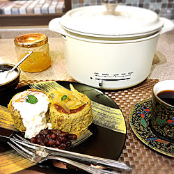 抹茶のスフレパンケーキ/キャセロール/山善/山善キャセロール/山善食卓部...などのインテリア実例 - 2020-04-12 00:14:16