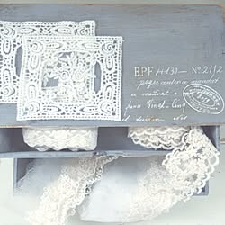 ダイソーリメイク/ダイソー木箱/レース/いつもいいね、ありがとぅございます♡/インスタ→naturalnavy...などのインテリア実例 - 2016-01-16 08:23:13