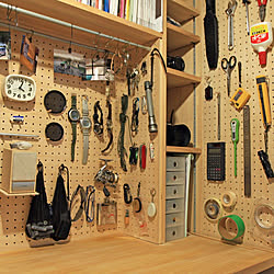 棚/団地/団地リノベーション/有孔ボード/DIY...などのインテリア実例 - 2018-12-03 15:06:02