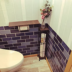 ナフコ 賃貸アパート トイレdiy フェリシモの壁紙 バス トイレのインテリア実例 19 04 15 01 13 Roomclip ルームクリップ