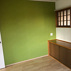 黄緑色 クロス サンゲツ 壁紙 子供部屋 などのインテリア実例 17 04 24 16 36 58 Roomclip ルームクリップ