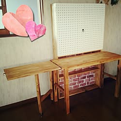 棚/DIY/手作り/カインズの木材/有孔ボード...などのインテリア実例 - 2015-05-05 21:15:49