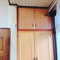 ダメなカーテンレール/古い作り付けタンス/古い家/コメント喜びます♡/DIY初心者...などのインテリア実例 - 2017-07-08 14:25:23