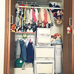 幼稚園グッズ 幼稚園の制服 収納 部屋全体 子供服収納 などのインテリア実例 19 04 18 08 12 18 Roomclip ルームクリップ