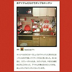 キッチン/赤/RoomClip magのインテリア実例 - 2016-05-31 11:10:48