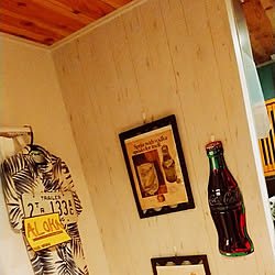 リビング コカコーラ ダイソー エアコン ステッカーのインテリア実例 21 08 21 18 18 06 Roomclip ルームクリップ