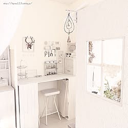 部屋全体/小屋風間仕切り/漆喰壁/窓枠/ドライフラワー...などのインテリア実例 - 2016-08-30 09:10:08