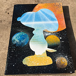 男前 スプレーアートのインテリア実例 Roomclip ルームクリップ