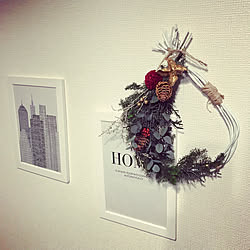 壁/天井/スワッグ/ひとり暮らし/ドライフラワーのある暮らし/寝室の壁...などのインテリア実例 - 2018-12-03 09:57:49