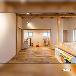 部屋全体/木の家/木の板/ファミリースペース/和紙クロス...などのインテリア実例 - 2018-11-09 20:43:51