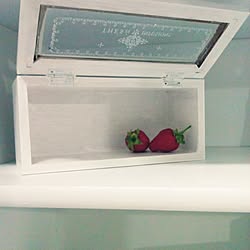 キッチン/茶色の木箱⇒白の木箱リメイク♥/★ホットユーザー⇒Thank you!★/28.12.7♥/いいね♥400人感謝です♥...などのインテリア実例 - 2016-12-07 22:28:32