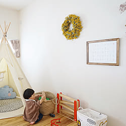 あいうえお表/ドライフラワー/シンプルインテリア/ドライフラワーのある暮らし/子供部屋...などのインテリア実例 - 2019-04-22 18:55:08