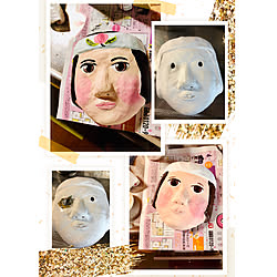 完成しました/わたしのDIY&リメイクアイデア/桃太郎を美形に/張子面/いつもいいねありがとうございます♡...などのインテリア実例 - 2020-08-26 18:27:18