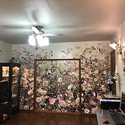 花柄の壁紙のインテリア実例 Roomclip ルームクリップ