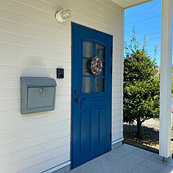 ドア/木製ドア/玄関ドア/ブルー/塗り替え...などのインテリア実例 - 2020-08-14 11:18:59
