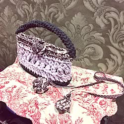 机/猫おもちゃ/手編み/バッグ手作り中/hookedzpagetti...などのインテリア実例 - 2017-03-28 22:03:22
