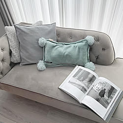 クッションカバー ルルドマッサージクッション リビング ハンドメイド デニムリメイク などのインテリア実例 17 07 13 18 05 56 Roomclip ルームクリップ